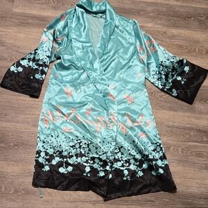 H&M Silky Cherry Blossom Robe Sz XS